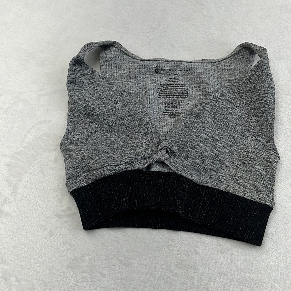NEW Free People Movement M/L Gray and Black Sports Bra